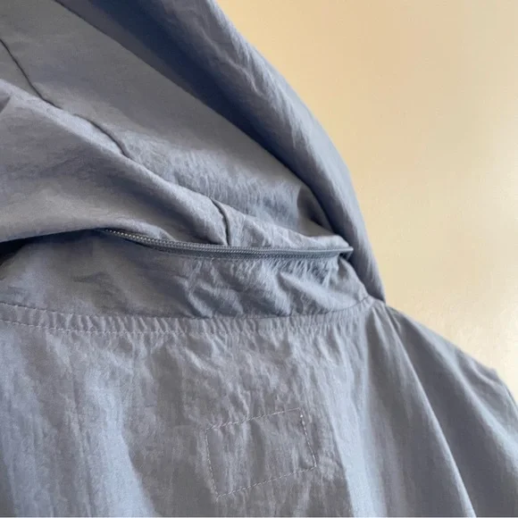 Vintage “Exclusiv” Light Blue Nylon Jacket w Toggle Cinched Waist **Like New - Picture 14 of 15